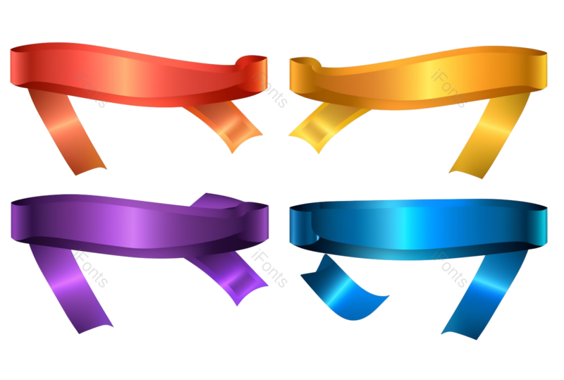 丝带图片,丝带标签元素,蓝丝带PNG,矢量丝带免抠素材